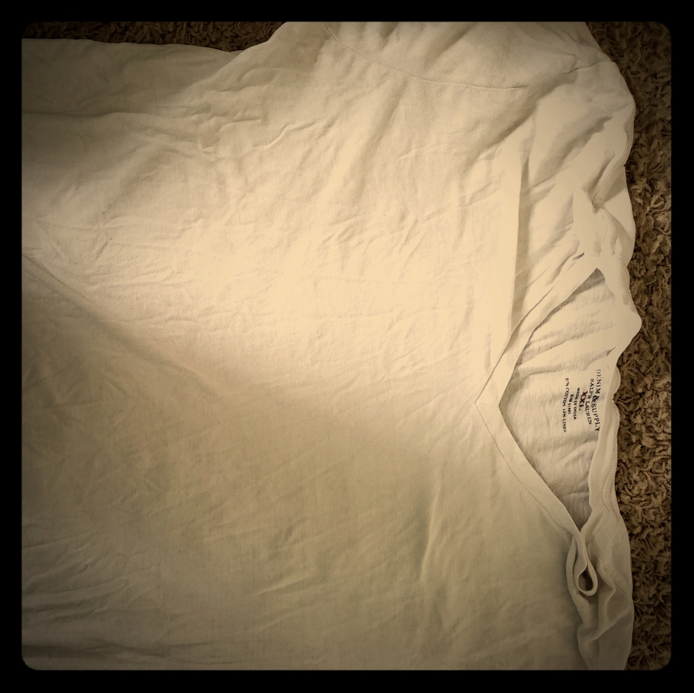 Polo white mens vneck tshirt xxl